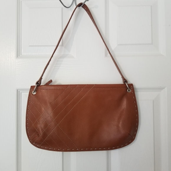 GAP 100% Genuine Leather Bag Brandy Brown EUC - Picture 2 of 16